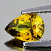 10x7 mm {1.60 cts} Pear Intense AAA Yellow Beryl 'Heliodor' Natural {Flawless-VVS1}