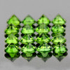 2.20 mm 16 pcs Round Diamond Cut AAA Fire Intense Green Sapphire Natural