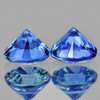 3.80 mm 2 pcs Round Brilliant Cut AAA Fire Intense Ceylon Blue Sapphire Natural {Flawless-VVS}--AAA Grade