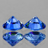 3.50 mm 2 pcs Round Machine Cut AAA Ceylon Blue Sapphire Natural {Flawless-VVS}--AAA Grade