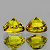 4.80 mm 2 pcs {1.20 cts} Round AAA Fire Intense Yellow Mali Garnet Natural {Flawless-VVS}