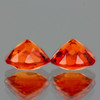 5.50 mm 2pcs Round AAA Fire Mandarin Orange Spessartite Garnet Natural