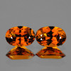 6x4 mm 2 pcs Oval Brilliant AAA Fire Intense AAA Mandarin Orange Spessartite Garnet Natural {Flawless-VVS}--AAA Grade