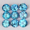 4.50 mm 9 pcs Round Best Sparkling Swiss Blue Topaz Natural {Flawless-VVS1}
