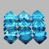 4.50 mm 9 pcs Round Best Sparkling Swiss Blue Topaz Natural {Flawless-VVS1}