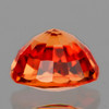 4.50 mm Round { 0.56 cts} Intense Orange Sapphire Natural {VVS}