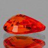 6x4 mm {0.41 cts} Pear Best AAA Fire AAA Orange Sapphire Natural (Flawless-VVS}