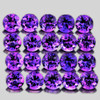 3.00 mm 30 pcs Round Brilliant Cut AAA Fire Intense Purple Amethyst Natural {Flawless-VVS1}--AAA Grade