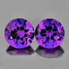 9.00 mm 2 pcs Round Best AAA Fire Intense Purple Amethyst Natural {Flawless-VVS1}