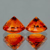 6.00 mm 2 pcs Round AAA Fire Madeira Orange Citrine Natural (Flawless-VVS1}