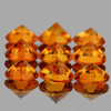 3.00 mm 9 pcs Round Brilliant Cut Extreme Brilliancy Natural Golden Orange Sapphire {Flawless-VVS}--AAA Grade