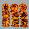 3.00 mm 9 pcs Round Brilliant Cut Extreme Brilliancy Natural Golden Orange Sapphire {Flawless-VVS}--AAA Grade