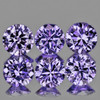 3.30 mm 6 pcs Round Machine Brilliant Cut Extreme Brilliancy Intense Blue Purple Sapphire Natural {Flawless-VVS}--AAA Grade