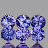 3.30 mm 6 pcs Round Brilliant Cut Extreme Brilliancy Violet Blue Sapphire Natural (Unheated) {Flawless-VVS}--AAA Grade