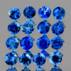 2.20 mm 20 pcs Round Brilliant Cut AAA Fire Natural Royal Blue Sapphire {Flawless-VVS}--AAA Grade