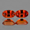 5x3 mm 2 pcs Oval AAA Fire Intense Orange Sapphire Natural {Flawless-VVS}