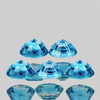 5x4 mm 5 pcs Oval AAA Fire Natural Blue Zircon {Flawless-VVS}