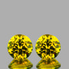 4.50 mm 2 pcs {1.13 cts} Round Brilliant Cut Best AAA Fire Intense Yellow Mali Garnet Natural {Flawless-VVS}