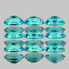 5x3 mm 9 pcs Oval AAA Fire AAA Paraiba Green Blue Apatite Natural (Flawless-VVS)