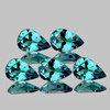 6x4 mm 5 pcs Pear Brilliant Cut AAA Fire Paraiba Green Blue Apatite Natural (Flawless-VVS)