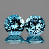 8.00 mm 2 pcs Round Brilliant Cut Best AAA Fire AAA Sky Blue Topaz Natural {Flawless-VVS1}