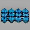 4.00 mm 12 pcs Round Brilliant Cut Best Sparkling AAA London Blue Topaz Natural {Flawless-VVS1}