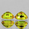 5x4 mm 2 pcs Oval AAA Fire AAA Canary Yellow Sapphire Natural (Flawless-VVS}