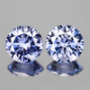4.00 mm 2 pcs Round Brilliant Machine Cut Extreme Brilliancy Natural Ceylon Blue Sapphire {Flawless-VVS}
