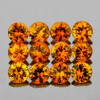 2.70 mm 12 pcs Round AAA Fire Intense AAA Golden Orange Sapphire Natural {Flawless-VVS}