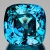 8.00 mm {4.00 cts} Cushion AAA Fire Intense AAA Blue Zircon Natural {Flawless-VVS1}--AAA Grade