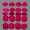 1.40 mm 55 pcs Round Brilliant Cut AAA Red Mozambique Ruby Natural (Unheated) {Flawless-VVS}--AAA Grade