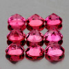 3.00 mm 9 pcs Round AAA Fire Natural Red Pink Tourmaline {Flawless-VVS}