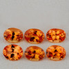 4x3 mm 6 pcs Oval Natural Best AAA Fanta Orange Spessartite Garnet {Flawless-VVS1}
