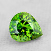 0.70 cts Pear 6x5 mm AAA Fire AAA Premium Green Demantoid Natural {Flawless-VVS}--AAA Grade