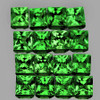 2.00 mm 25 pcs Square Princess Cut AAA Fire Emerald Green Tsavorite Garnet Natural {Flawless-VVS}