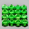 2.00 mm 25 pcs Square Princess Cut AAA Fire Emerald Green Tsavorite Garnet Natural {Flawless-VVS}