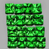 2.00 mm 20 pcs Square Princess Cut Extreme Brilliancy Emerald Green Tsavorite Garnet Natural {Flawless-VVS}--AAA Grade