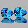 9x7 mm 2 pcs Pear Brilliant Cut AAA Fire AAA Swiss Blue Topaz Natural {Flawless-VVS1}--AAA Grade