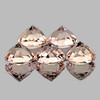 4.00 mm 5 pcs Round Brilliant Cut AAA Fire Natural Peach Pink Morganite { Flawless-VVS }