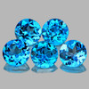 6.00 mm 5 pcs Round AAA Superb Luster Natural Swiss Blue Topaz [Flawless-VVS]