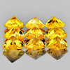 6.00 mm 9 pcs Heart AAA Fire Natural Golden Yellow Citrine {Flawless-VVS1}