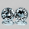 6.00 mm 2 pcs Round Brilliant Cut AAA Fire Natural Sky Blue Aquamarine {Flawless-VVS}