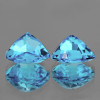 12.00 mm 2 pcs Trilliant AAA Fire Natural Sky Blue Topaz {Flawless-VVS}