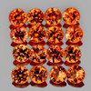 1.80 mm 30 pcs Round Machine Cut Golden Orange Sapphire Natural {Flawless-VVS1}