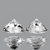 3.50 mm 2 pcs Round Brilliant Cut Extreme Brilliancy Natural White Sapphire {Flawless-VVS1}--AAA Grade