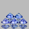 3.50 mm 5 pcs Round Brilliant Machine Cut Extreme Brilliancy Natural Ceylon Blue Sapphire {Flawless-VVS}