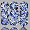 3.00 mm 9 pcs Round Brilliant Machine Cut Extreme Brilliancy Natural Ceylon Blue Sapphire {Flawless-VVS}
