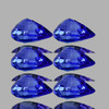 4x3 mm 6 pcs Pear AAA Fire Best AAA Ceylon Blue Sapphire Natural {Flawless-VVS}