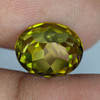 1.21cts Oval 6.5x5.5 mm AAA Fire AAA Yellow Green Demantoid Natural (Flawless-VVS)