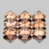 3.00 mm 9 pcs Round Brilliant Machine Cut Extreme Brilliancy Natural Imperial Champagne Zircon {Flawless-VVS1}--AAA Grade